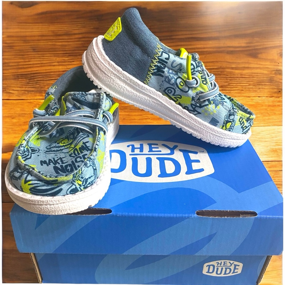 Infant Toddler Hey dude Wally funk t graffiti mix shoes
